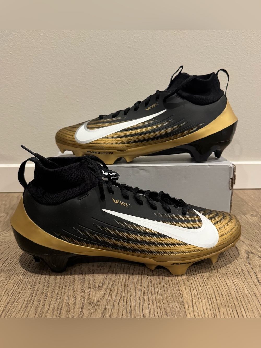 Nike Air Zoom Vapor Pro 1 Football Cleats Black Gold NEW Men’s 11